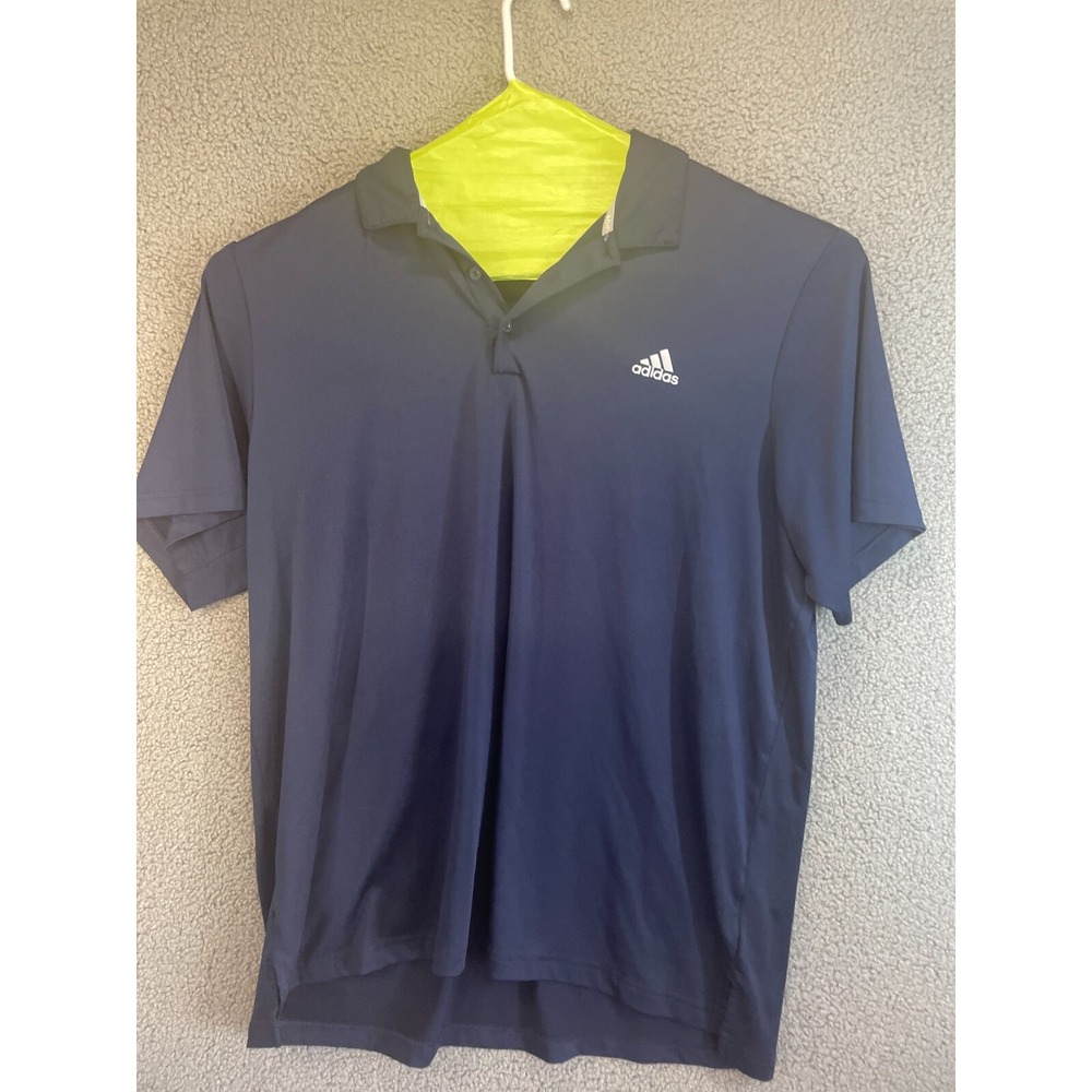 Adidas Mens Golf Polo Shirt, Blue White Size 2XL